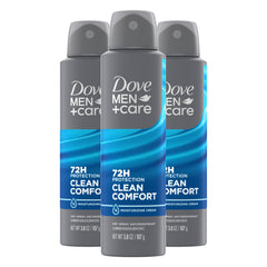 Dove Men+Care Clean Comfort dry spray bottle for instant dryness and comfort