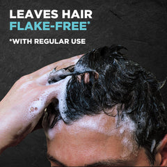 Dove Men+Care Dandruff Defense 2-in-1 lather action demonstrates cleansing and conditioning in one step.