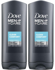 Dove Men Care Hydrating Clean Bundle two 250ml bottles for daily refreshing cleanse