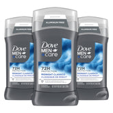 Dove Men+Care Midnight Classico deodorant stick front view for all-day freshness.