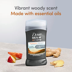 Dove Morning Fresco aluminum free label emphasizes skin friendly non irritant formula for daily wear