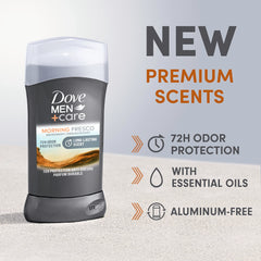 Dove Men+Care Morning Fresco close up highlights essential oils fragrance and long lasting freshness