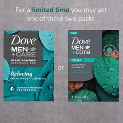 Dove Men+Care plant-based cleanser close-up highlighting natural oils for a refreshing shower