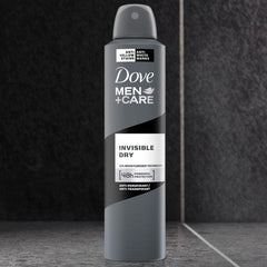 Dove Men Plus Care anti-perspirant application demonstrates translucent formula reduces white marks.