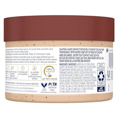 Dove Scrub Brown Sugar and Coconut Butter texture shows creamy exfoliation for gentle scrubbing.