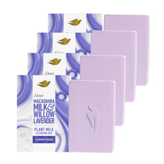Dove Serenity Seeker bar macadamia milk and lavender closeup promising hydration and serene scent