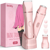 Dovety bikini-trimmer with 3in1 heads delivers precise bikini line grooming.