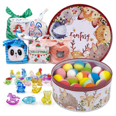 DOVIPE 34+6 bath bombs with surprise inside for kids' bath time color and treasure