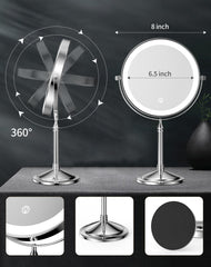 DOWRY 20x magnification dual-side mirror provides distortion-free detail for grooming