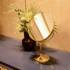 DOWRY makeup mirror tabletop swivel enables adjustable grooming angles