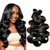 Dowstalgirl body wave bundles 16 inch natural color for versatile styling options