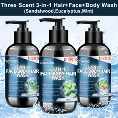 DOYEEWO eucalyptus-scent body wash bottle highlighting refreshing cleanse after workouts.