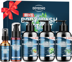 DOYEEWO sandalwood-scent body wash gift set; soothing cleanse for daily routine.