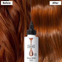 dpHUE Glossy Glaze Copper shine closeup highlights luminous pigment and gloss.