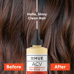 dpHUE Apple Cider Vinegar Hair Rinse Lite closeup on scalp after use