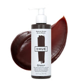 dpHUE Gloss+ Medium Brown bottle close-up showing warm color and shine