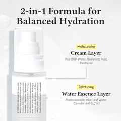 Dr.Althea 345 Relief Cream Mist cream-water layer illustrates dual-layer formula for balanced hydration.
