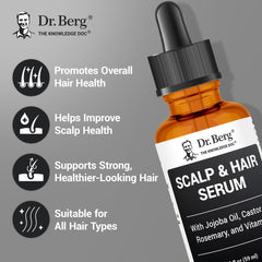 Dr. Berg Scalp & Hair Serum on-scalp application for nourished roots.