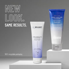 Dr. Brandt Skincare Pore Purifying Cleanser applying on damp skin during routine