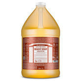 Dr. Bronner's eucalyptus pure-castile soap bottle with lush lather for skin cleansing