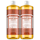Dr. Bronner's Magic Soap eucalyptus bottle pour shows concentrated cleaning power