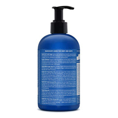 Dr. Bronner's Organic coconut-olive-hemp oil blend pictured for nourishing lather.