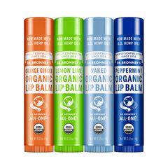 Dr. Bronner's Naked Unscented lip balm protects dry lips with organic beeswax and avocado oil.