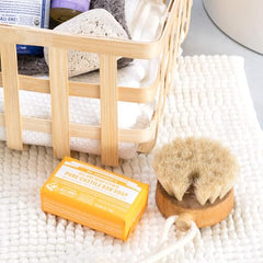 Dr. Bronner's citrus bar for body wash in refreshing shower