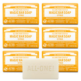 Dr. Bronner's citrus castile bar lather delivers refreshing cleanse