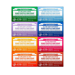 Dr. Bronner's almond bar with rich lather for gentle cleansing