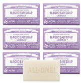 Dr. Bronner's Pure-Castile Lavender Bar lather close-up for a refreshing cleanse.