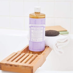 Dr. Bronner's Lavender dish-wash cap shows eco-friendly kitchen cleaning