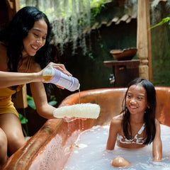 Dr. Bronner's lavender hand soap with gentle foaming cleanse.