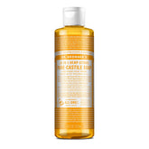 Dr. Bronner's Pure-Castile Citrus soap bottle shows a versatile all-purpose cleaner option.