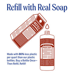 Dr. Bronner's refill carton in eucalyptus for low-waste refills