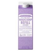 Dr. Bronner's lavender castile soap refill pour for multi-use cleaning