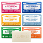 Dr. Bronner's Pure-Castile Magic Bar Almond, rich lather for face and body cleansing.