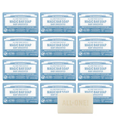 Dr. Bronner's Magic Bar Baby Unscented packaging on recyclable wrapper supports eco-friendly routines.