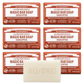 Dr. Bronner's eucalyptus soap bar pack shot—calming cleanse for daily routine.