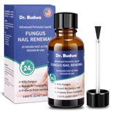 Dr. Budwa Toenail Fungus Treatment bottle with precision brush for targeted nail care.
