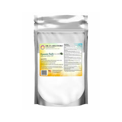 Dr. Clark Store Epsom Salt 10oz bottle on counter for convenient detox