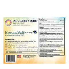 Dr. Clark Store Epsom Salt bath scene ready for soothing soak