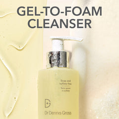 Rich foaming lather from Dr. Dennis Gross Alpha Beta gel delivers smooth skin.