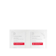 Dr Dennis Gross Alpha Beta Extra Strength Daily Peel towelettes open to reveal pre-soaked formula for quick at-home use