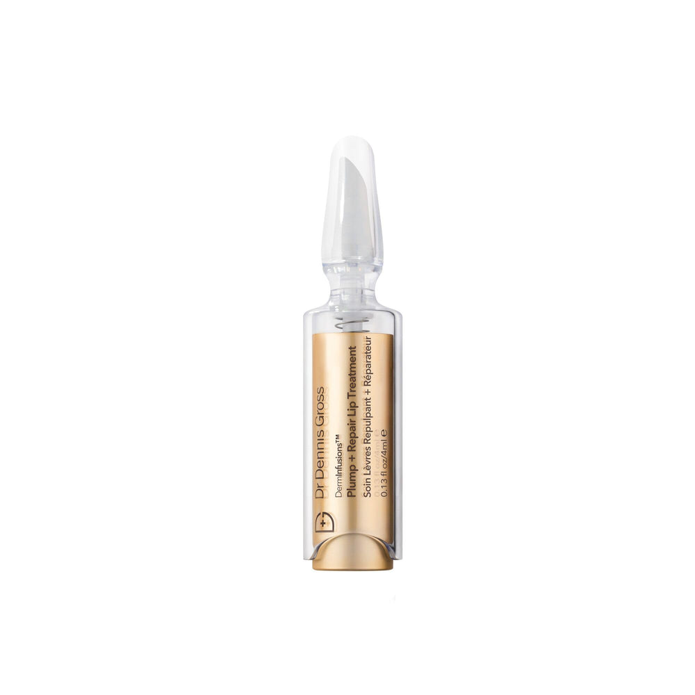 Dr Dennis Gross DermInfusions lip treatment bottle for hydrated, visibly plumper lips.