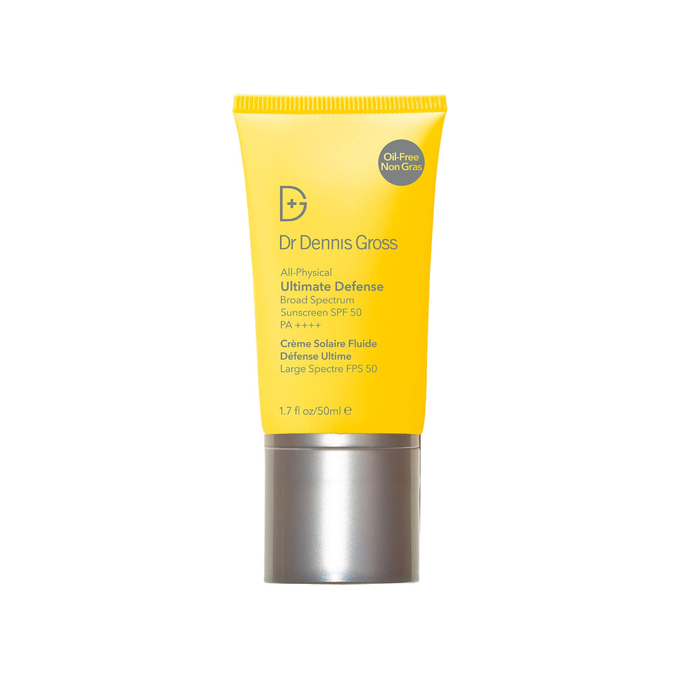Dr Dennis Gross Ultimate Defense sunscreen bottle-front for daily mineral sun protection