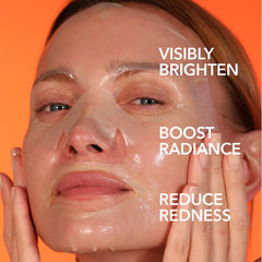 Dr Dennis Gross Vitamin C Lactic Biocellulose Brightening Mask skin glow after use