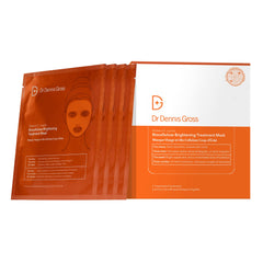 Dr Dennis Gross Vitamin C Lactic Biocellulose mask pack front boosts hydration and glow