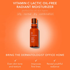Dr Dennis Gross Radiant Moisturizer pump application showing lightweight brightening formula