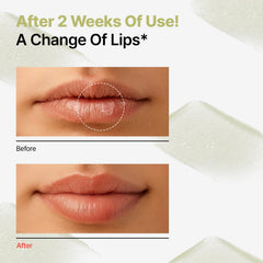 Dr.Different retinal lip balm closeup texture reveals silky, non-sticky finish.